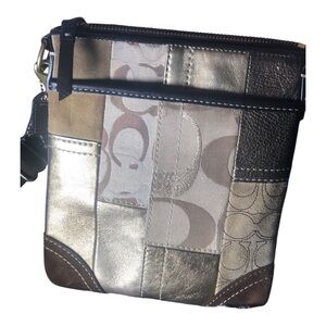 Coach signature patchwork crossbody bag